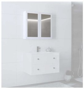 Bondi tükrös fali szekrény 80 cm, fehér