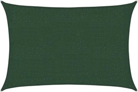 vidaXL sötétzöld HDPE napvitorla 160 g/m² 2 x 3 m