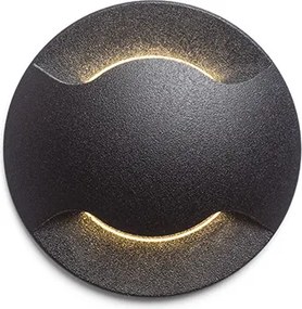 RENDL KICK II süllyesztett lámpa fekete 230V LED 3W IP54 3000K
