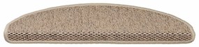 15 db szizál hatású homokszínű öntapadó lépcsőszőnyeg 65x21x4cm