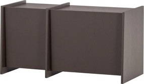 Sötétbarna TV-állvány kőrisfa dekorral 102x53x44 cm Brock – WOOOD