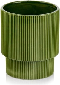 Bordázott fedél 16 cm kerámia zöld Polnix 03.112.16