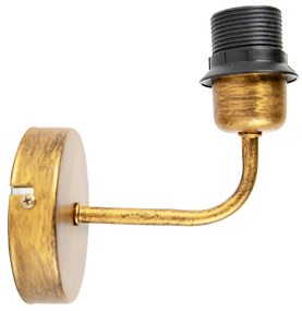 Vintage fali lámpa arany színben, árnyékoló nélkül - Matt