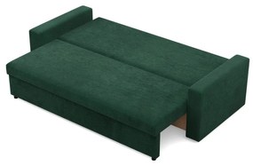 Zeus kanapéágy, kordbársony, bonell töltet, egyenes kartámasz, zöld