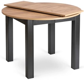 Étkezőgarnitúra 4 db. Rozsdabarna Rick székkel. Bővíthető asztal HARRY 102-142 cm