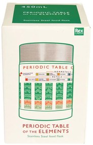 Krémszínű-ezüstszínű ételtartó gyerek termosz 450 ml Periodic Table – Rex London