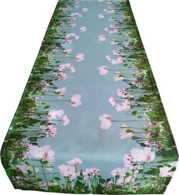 Nyomott Mintás Futófelület 50x100 Téglalap Alakú Virágok