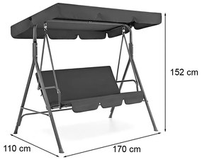 Serenita kerti hintaágy szürke