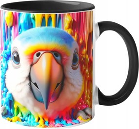 Látványos Bögre Vicces Papagáj Csodálatos Színek "3D hatás" Doboz 330ml.