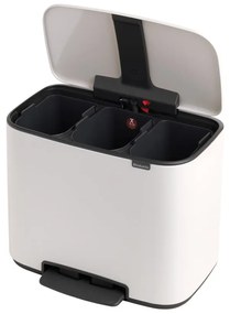 Fehér acél szelektív pedálos szemetes 33 l Bo – Brabantia