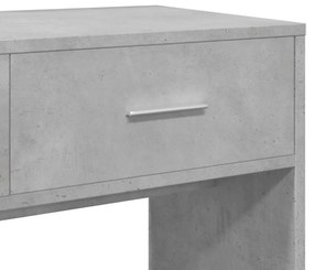 betonszürke fésülködőasztal tükörrel 80x39x80 cm