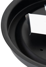 Klasszikus mennyezeti lámpa fekete opál üveggel 23 cm IP44 - Nohmi