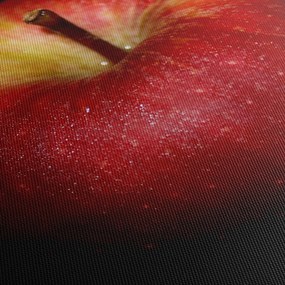 Az alma képe és a fekete háttér (120x50 cm)
