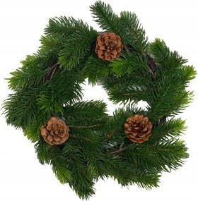 Koszorú Ajtódísz Műfenyő tobozokkal