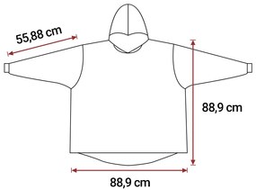 báránybunda hatású kapucnis, ujjas pléd AURORA színes