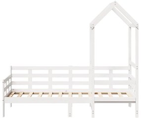 fehér tömör fenyőfa kanapéágy tetővel 80 x 200 cm