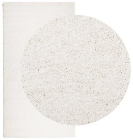 PAMPLONA krémszínű magas szálú bolyhos modern szőnyeg 80x150 cm