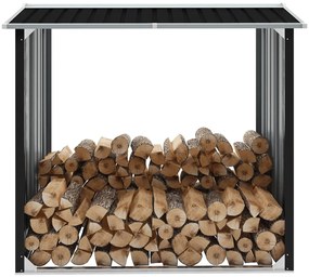 vidaXL antracit horganyzott acél tűzifatároló 172 x 91 x 154 cm