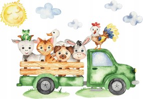 Fotótapéta flizelina Állatok Farm Vidám Gyerek utazás 312x219 +ragasztó