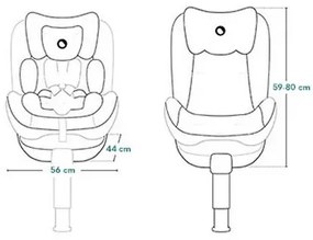 Lionelo - Forgatható gyerekülés alappal BRAAM AIR i-Size 40-150 cm Black Carbon