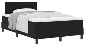 Box Spring Ágy Matraccal Fekete 120x200 cm Szövet