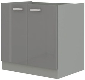 Alsó konyhaszekrény a mosogató alá Gonir 80 ZL 2F BB (szürke + szürke). 1032703