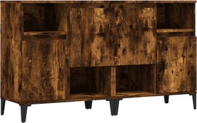 vidaXL 2 db füstös tölgy színű szerelt fa tálalószekrény 60x35x70 cm