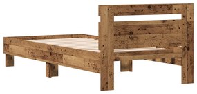 Régi Fa Ágykeret 90x200 cm - Mérnöki faforgácsból készült