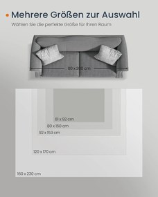 Vintage stílusú, gépben mosható szőnyeg 160 x 230, szürke