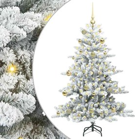 vidaXL Műanyag Hajtogatós Karácsonyfa Fehér 150 cm PVC és Acél