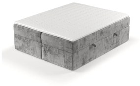 Szürke ágyneműtartós boxspring ágy 140x200 cm Yoko – Maison de Rêve