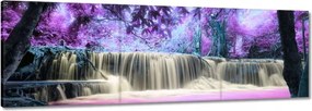 Vászonkép 60x20 Lila vízesés