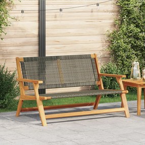 Kerti pad Szürke 122x76x73.5 cm Tömör akácfa
