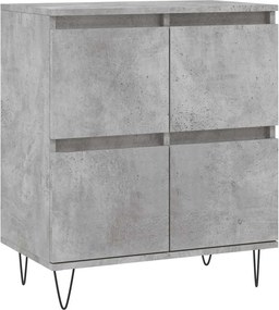 vidaXL betonszürke szerelt fa tálalószekrény 60 x 35 x 70 cm