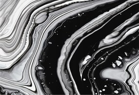 Fotótapéta Flizelin Fal a Hálószobába Monokróm hullámok 152x104