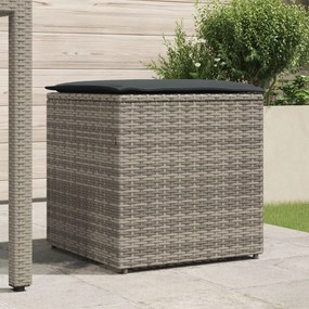 Kültéri Tárolódoboz Szürke és Sötétszürke Rattan Nagy Tárolás