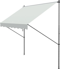 Outsunny Kihúzható Kézi Napernyő 3x1.75 m Kültéri Terasznápernyő Magasságállítás Karral 210-310 cm Fúrás Nélkül Balkonra Kertbe Krém | Aosom