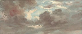 Kép - John Constable, Cloud Study Stormy Sunset, reprodukciók (120x50 cm)