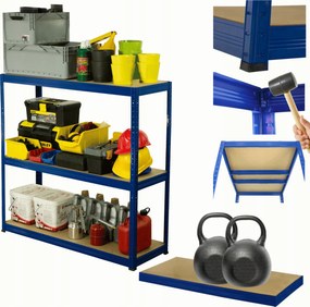 Helios fém tároló állvány 90x120x60cm 3Px275kg