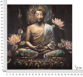 Kézzel készített falfestmény buddha -a- 100x3x100cm