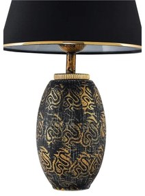 Asztali lámpa RAMZES 1xE27/40W/230V fekete/arany