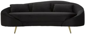 Kanapé 3 személyes oslo párnákkal fekete 185x84x68cm