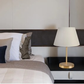 Asztali lámpa AYD 1xE27/60W/230V fehér/arany