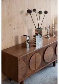 Barna alacsony komód diófa dekorral 120x58 cm Groove – Zuiver