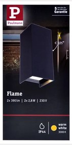 Paulmann 94326 - 2xLED/2,8W IP44 Kültéri fali lámpa FLAME 230V