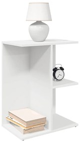 éjjeliszekrények 2 db fehér 46,5x29x61 cm gépelt fa