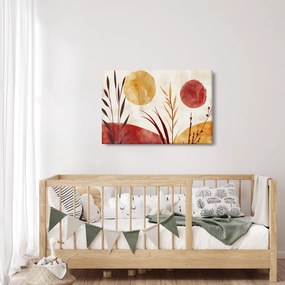 Kép - Növények és körök (90x60 cm)