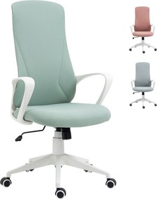 Vinsetto Forgós Irodai Szék Ifjúsági Íróasztali Szék Állítható Magasságú Dönthető Funkcióval, Karfával és Magas Háttámlával 62x56x110-119.5 cm Zöld |