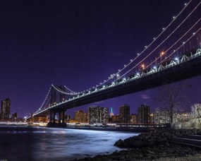 Poszter 50x40cm Manhattan híd és Alsó-Manhattan panoráma, Assaf Frank