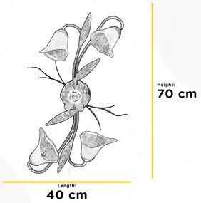 ONLI - Mennyezeti lámpa ALGA 4xE14/6W/230V bronz